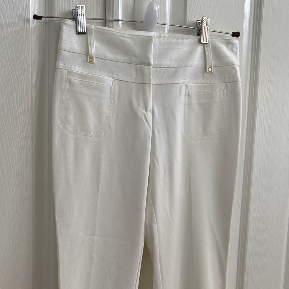 NWT Cache ivory flare pant size 4